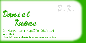 daniel kupas business card